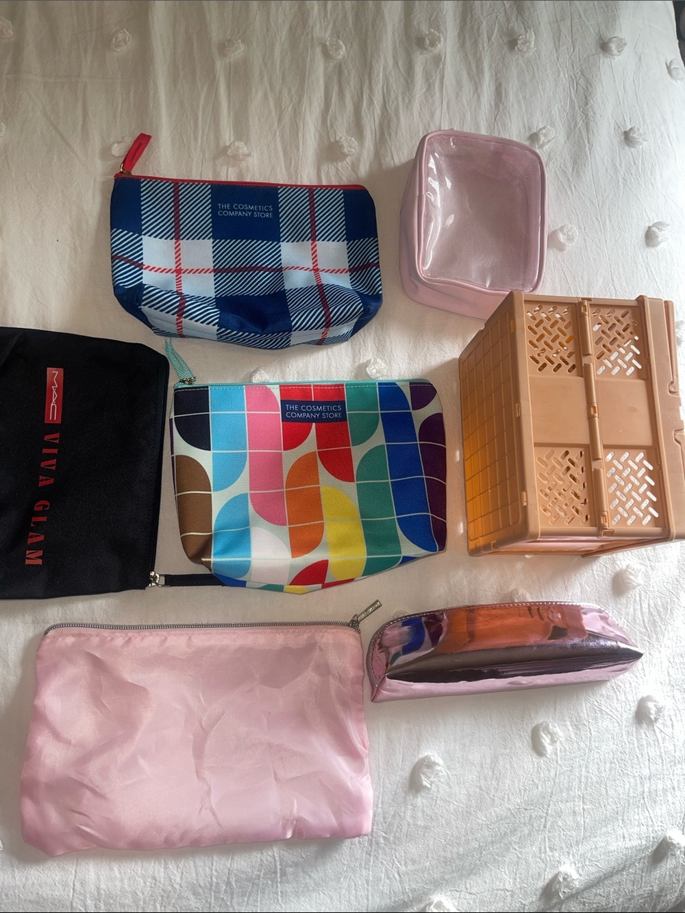 Mixed Cosmetic Pouch Bundle - Multi & Pink
